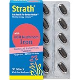 Strath with Koji Mushroom &amp; Iron | Fermented Herbal Yeast Postbiotic | 30 Tablets | Superfood with 61 Nutrients | Non-GMO Gluten Free | Vegan | Kosher | Made in Switzerland