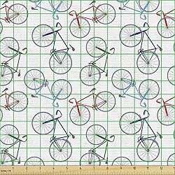 Ambesonne Bicycle Fabric by The Yard, Plain Design