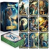 BWTY Best wishes to you Fairy Tarot Cards for Beginners Beautiful Tarot Deck Unique with Green Gold Foil Ddge Original Pretty Cards 78 PCS Standard Size