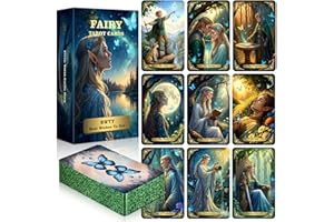 BWTY Best wishes to you Fairy Tarot Cards for Beginners Beautiful Tarot Deck Unique with Green Gold Foil Ddge Original Pretty Cards 78 PCS Standard Size