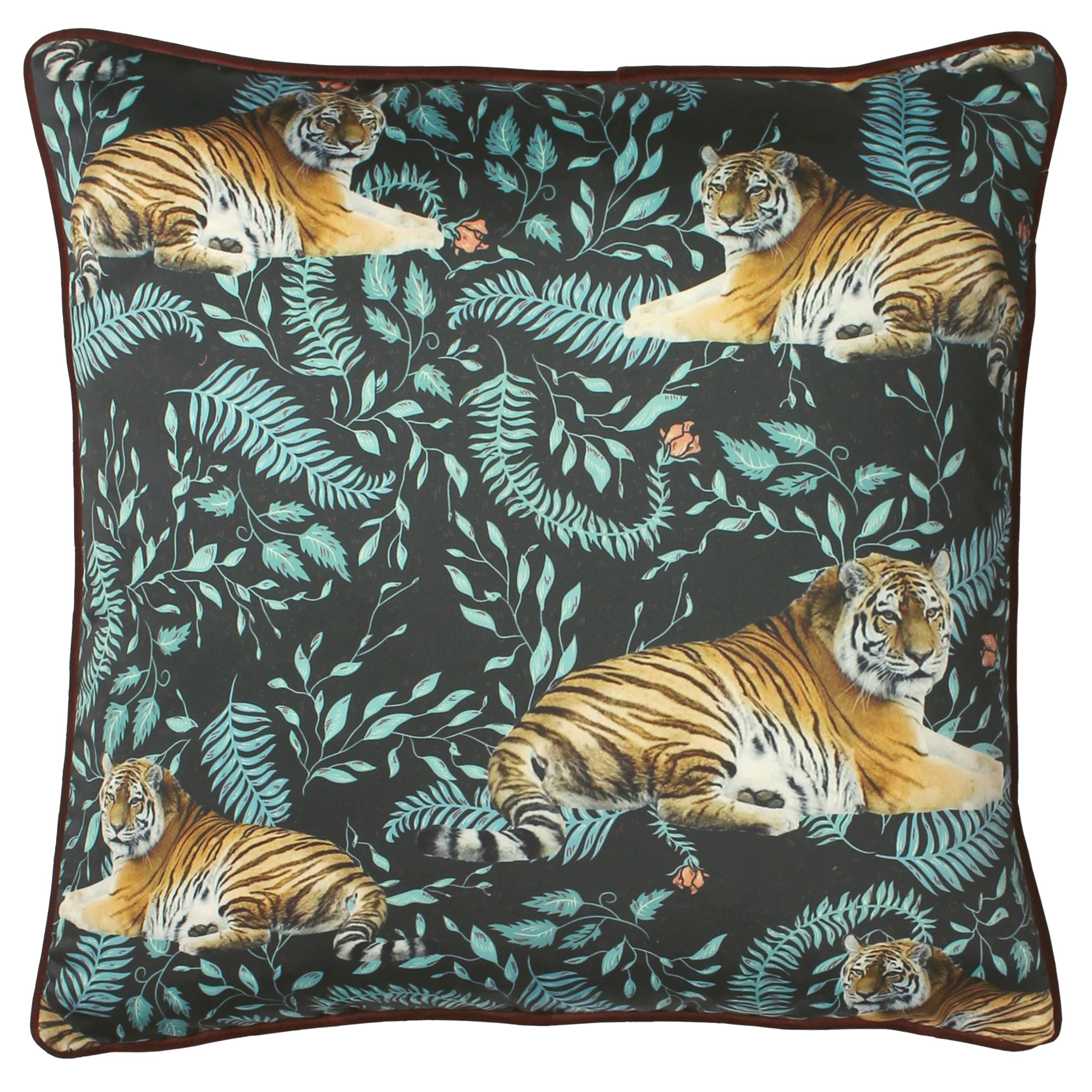 Paoletti Tiwari Feather Filled Cushion, Polyester, Multi