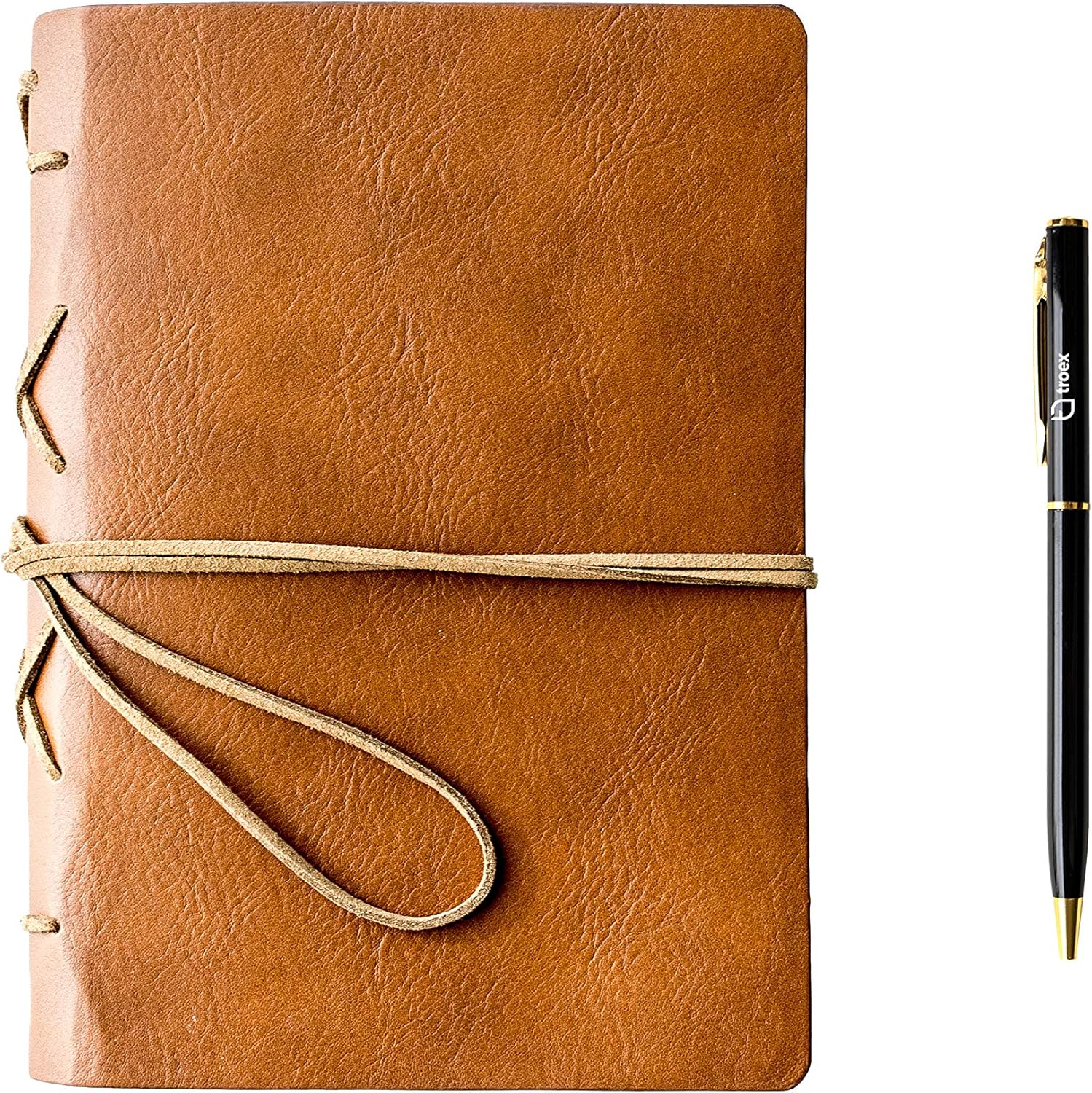 Troex PU Leather Journal Writing Notebook with Ballpoint Pen