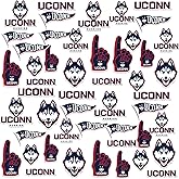 University of Connecticut Spirit Logo 50ct Vinyl Large Deluxe Stickers Variety Pack - Laptop, Water Bottle, Scrapbooking, Tablet, Skateboard, Indoor/Outdoor
