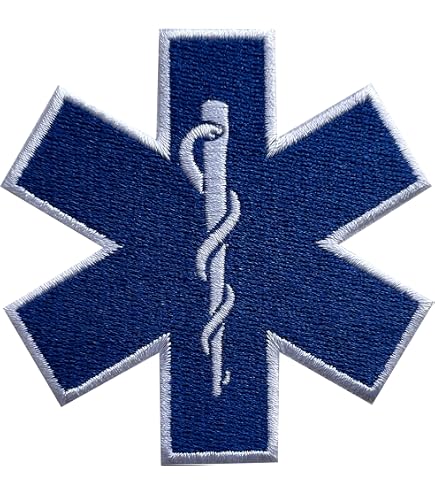Patch brodé avec velcro Paramédic croix de vie