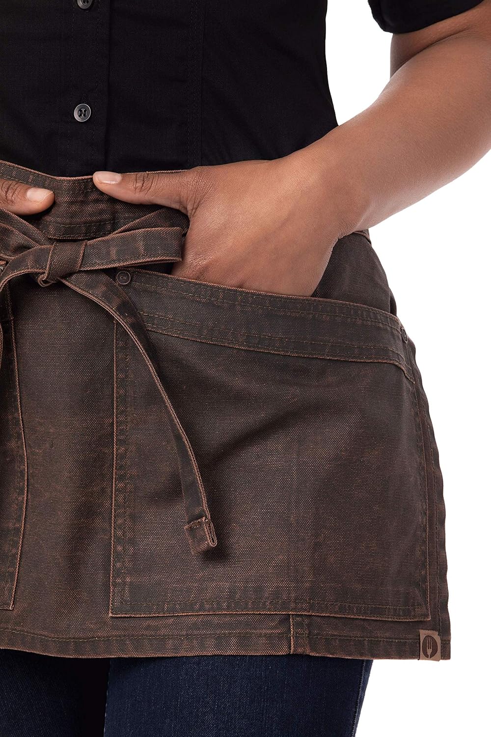 Chef Works Denver Waist Apron, Choc/Rust, One Size: Clothing