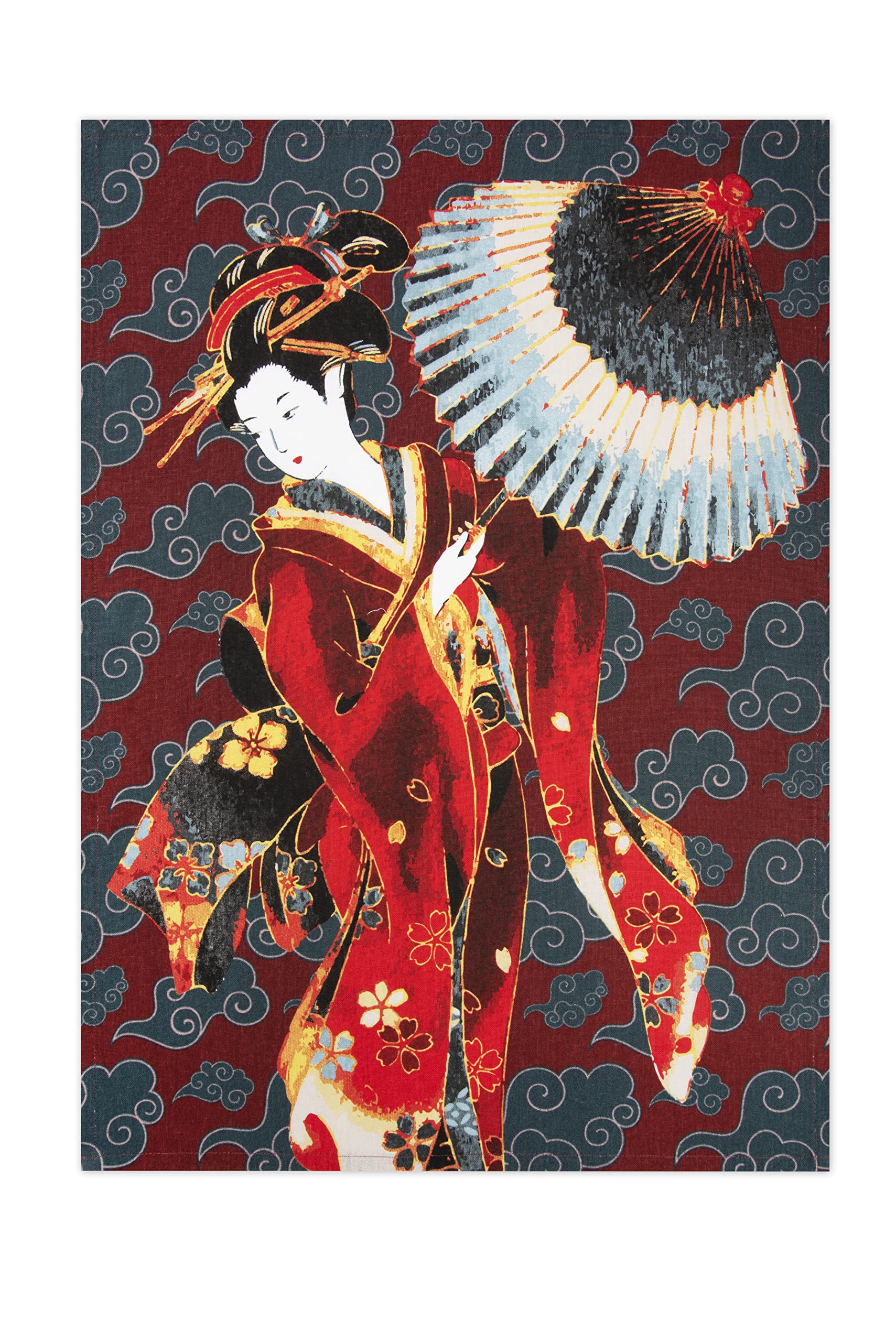 Excelsa Kimono Kitchen Towel, 100% Cotton, Cm. 70 x 50, With Hole