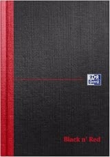 Black n Red Oxford A5 Notebook Hardback 192 Pages Lined Single