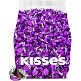 Dark ChocolateKisses Bulk - 200 Pieces Dark Chocolate Individually Wrapped KissesCandy Bulk - PurpleKisses Bulk Chocolate for Party Favors, Candy Buffets &amp; Office Treats - 2 Pounds