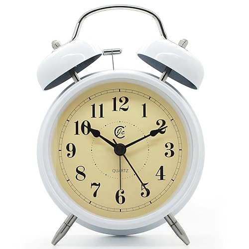Acctim 14612 Evie Double Bell Alarm Clock, White Amazon.co.uk Kitchen