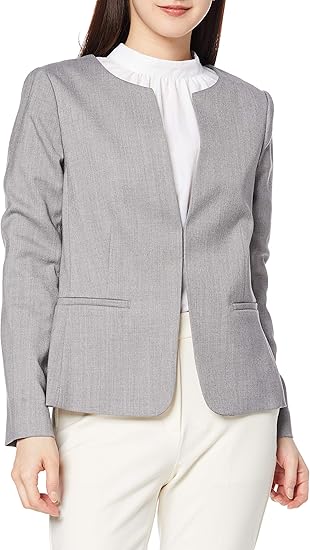 Amazon ナチュラルビューティーベーシック ジャケット レディース グレー M コート ジャケット 通販