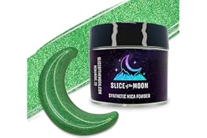 SLICE OF THE MOON Flashing Jade Mica Powder | Skin Safe, Fine Pigment Powder for Epoxy Resin, Body Butter, Lip Gloss, Candle Color Dye, Soap Colorant & Slime Pigment Dust — 0.42oz (12g)