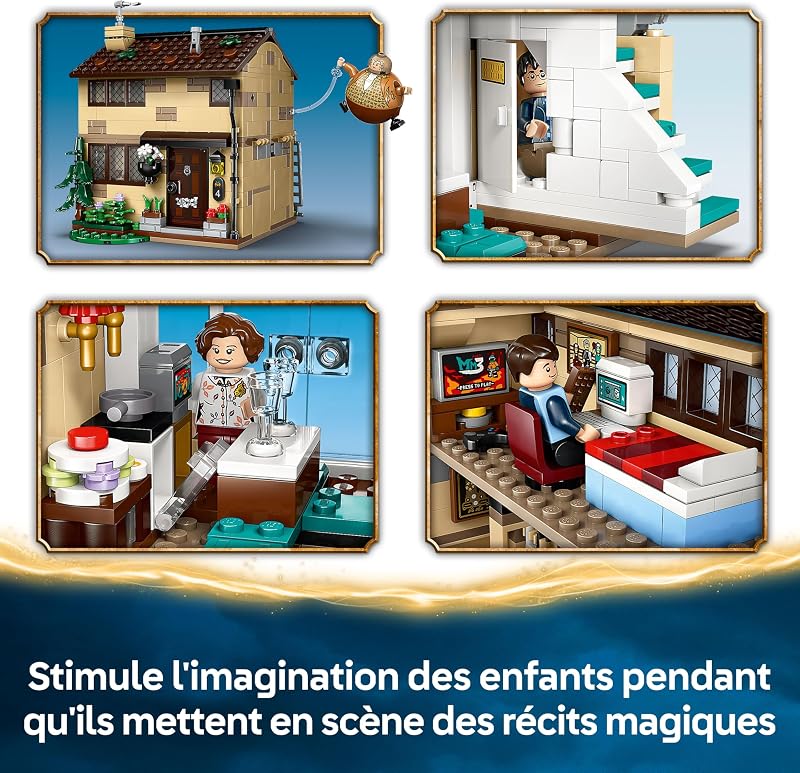 Harry Potter Privet Drive : La Visite De Tante Marge - Jouet Maison avec Intérieur Détaillé - 5 Minifigurines & Figurine de la Tante Gonflée - Cadeau Prisonnier d'Azkaban Garçon Dès 8 Ans 76451 — photo 4 sur 8