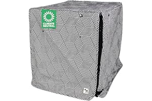 Molly Mutt Rough Gem Dog Crate Cover, 100% Cotton Canvas Cover with 2 Roll-Up Panels, Ideal for Dog or Cat Crate, Durable, Washable, and Free of Harmful Chemicals, 36" x 24" x 27"