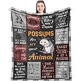 Punofell Unique Possum Gifts for Woman/Men, Opossum Gifts for Girls/Boys, Blanket for People Who Love Possums, Possum Birthday Present for Friends/Families 50"X60"