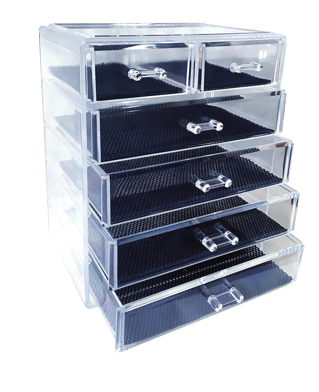 Sodynee Cosmetics Makeup and Jewelry Storage Organizer Case Display Boxes, 4 Large and 2 Small Drawers: Home & Kitchen