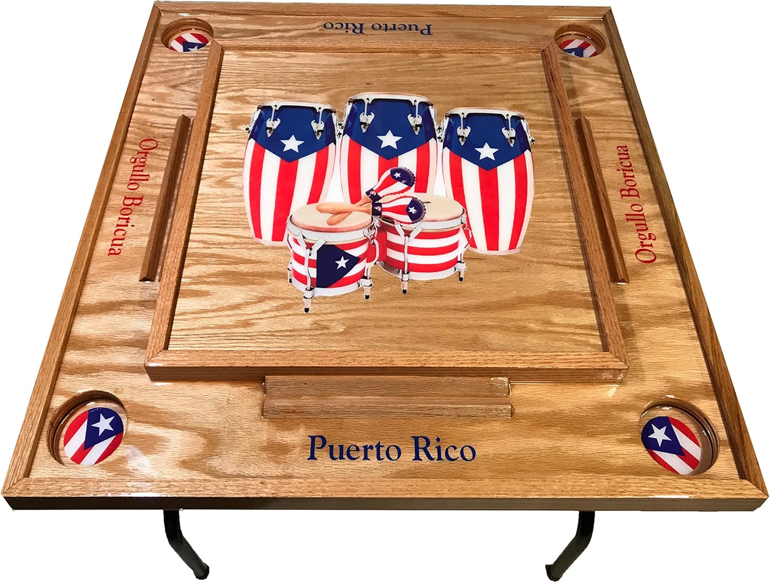 latinos r us Puerto Rico Congas Domino Cuadro: Amazon.es: Deportes y aire libre