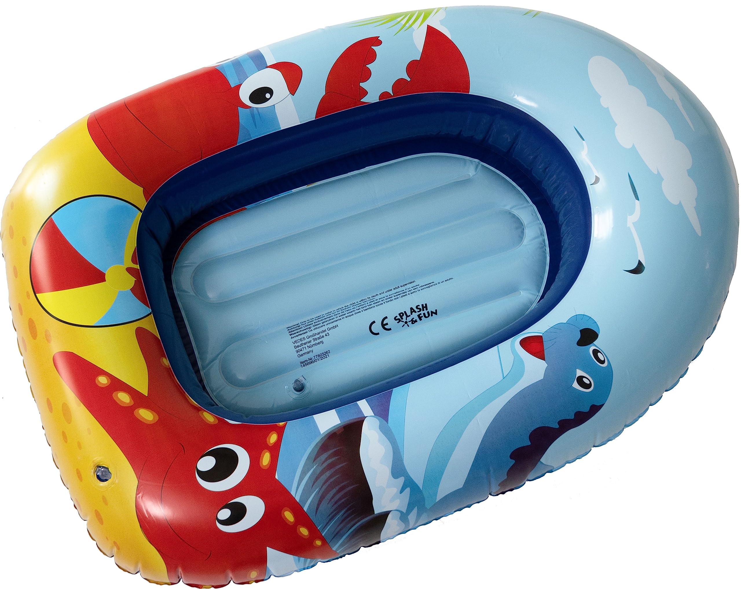 VEDES Großhandel GmbH - Ware Splash & Fun Beach Fun Children's Boat 90 x 60 cm