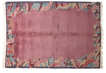 Teppich Tibeter Nepal Ca 235 X 170 Cm Violett Handgeknupft