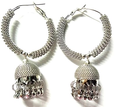 Buy Itrends Oxidised Silver Chandbali Earrings For Women And Girls