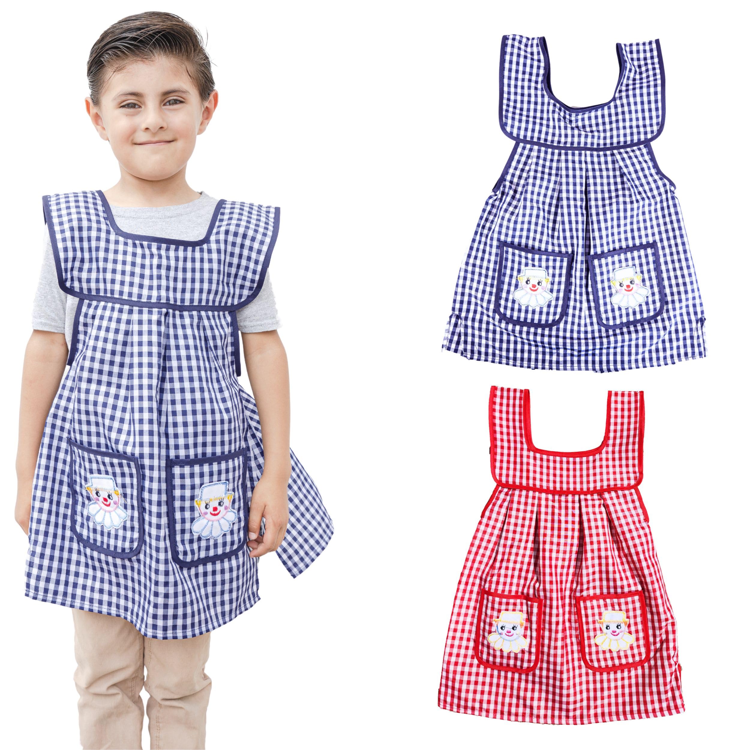 Photo 1 of Cuitáxi 2 pack Mexican Kids Aprons for painting with pockets - Kids aprons for cooking and painting - paint aprons for kids - cooking aprons - toddler apron boy and girl apron 4-7