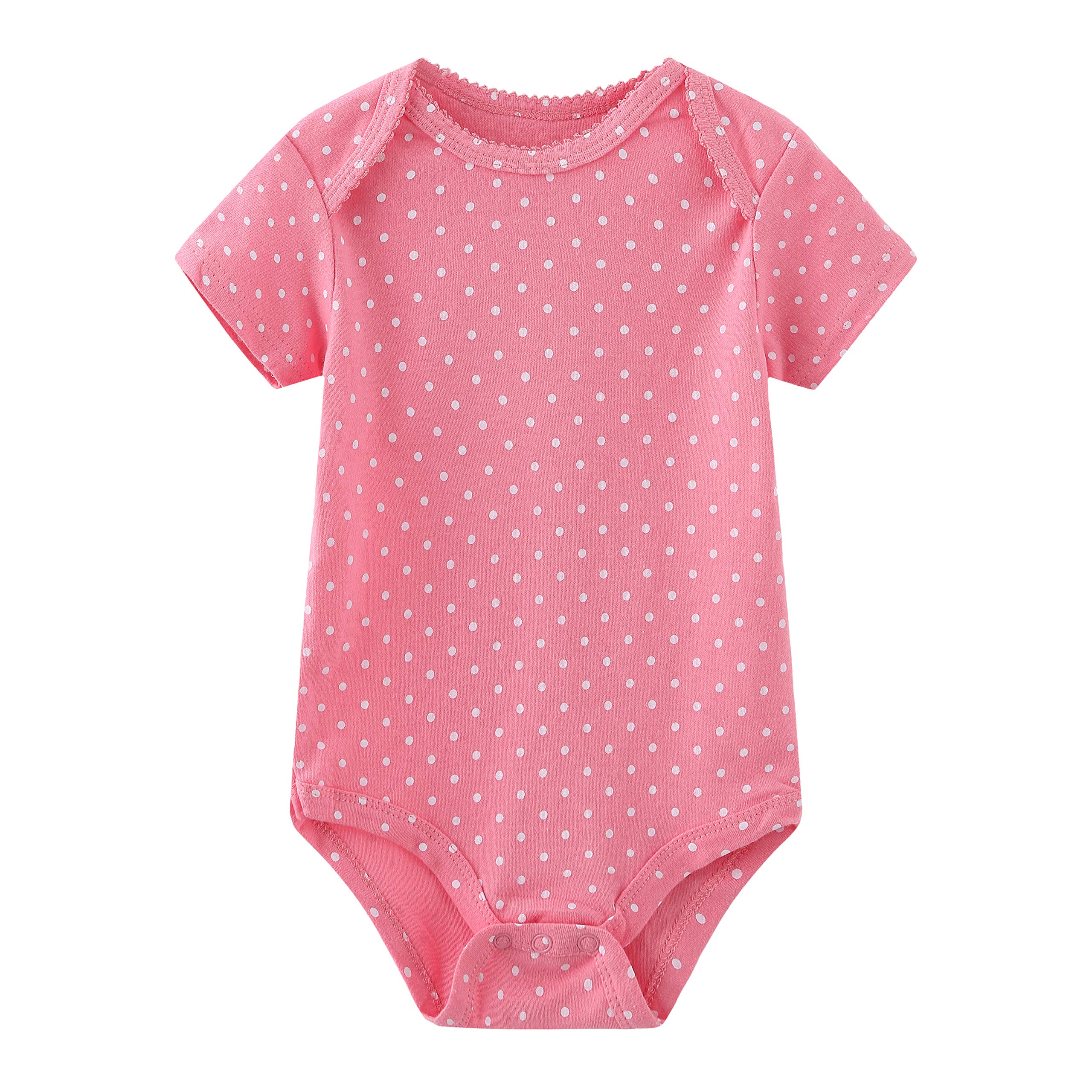 Kiddiezoom Newborn Baby Unisex Cotton One-Piece Bodysuits Baby Gift 5-Pack Baby Clothes