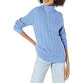 Amazon Essentials Women's Fisherman Cable Turtleneck Sweater (Available in Plus Size)