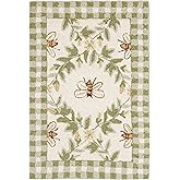 SAFAVIEH Chelsea Collection Accent Rug - 1'8" x 2'6", Ivory & Green, Hand-Hooked French Country Wool, Ideal for High Traffic 