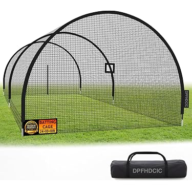 Cage De Frappe Gonflable 12x4 M – Baseball, Foot, Tennis (Ejia, Pliante)