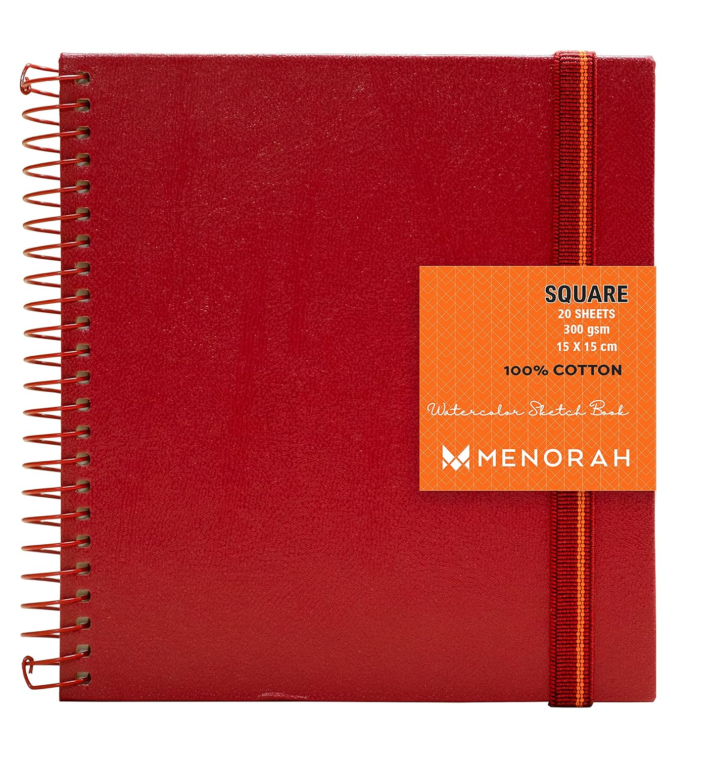 MENORAH Square Watercolour Sketchbook for Artist, 300 GSM 100