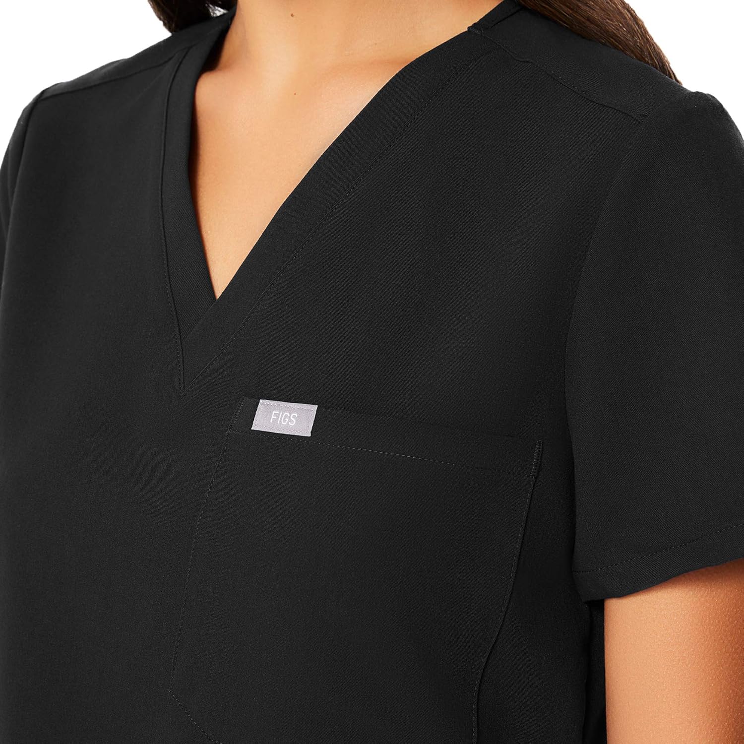 FIGS Catarina One-Pocket Scrub Top for Women – Slim Fit, Super Soft Stretch, Anti-Wrinkle Medical Scrub Top: Clothing