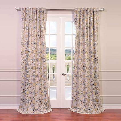 Hpd Half Price Drapes Blackout Curtain Soliel Yellow Grey 50 X