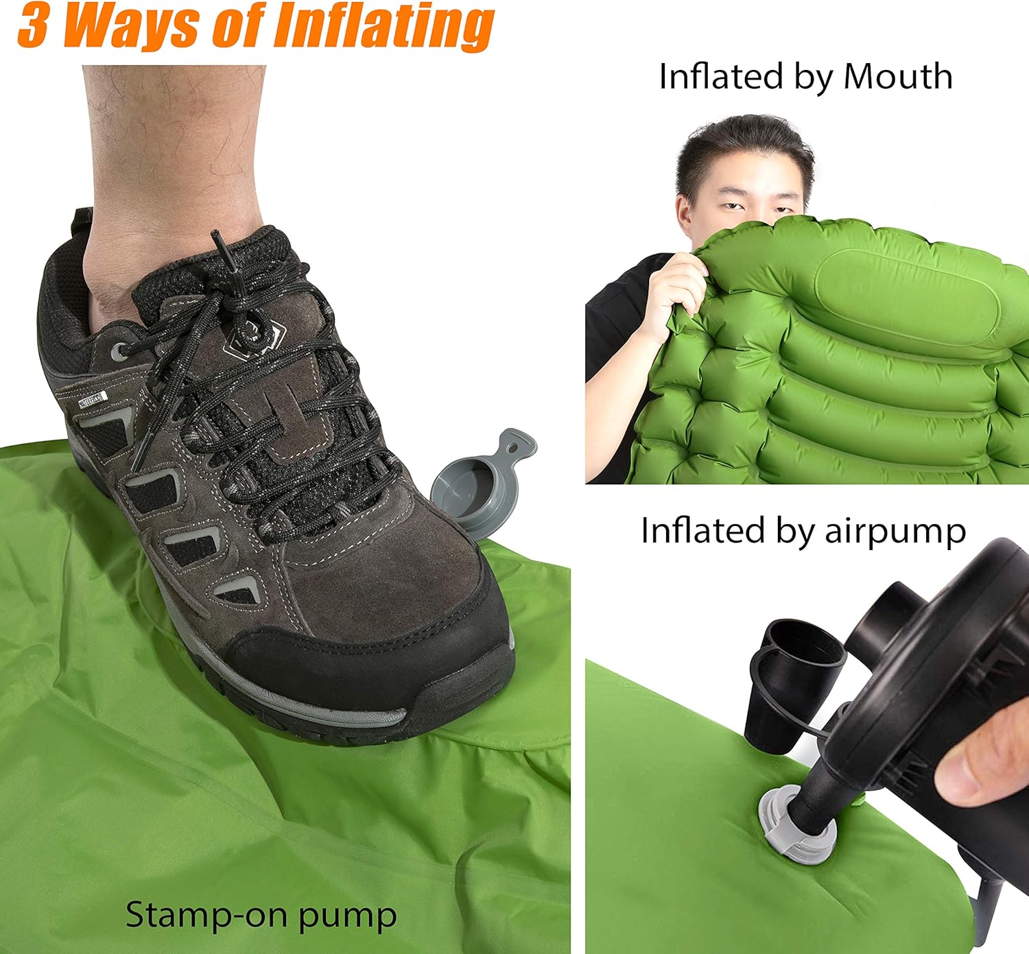 Ubon Backpacking Travel Mat Camping Bed with Pillow Ultralight Camping