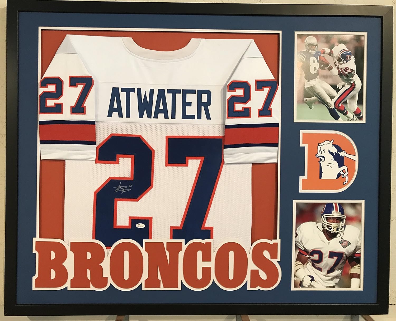 framed broncos jersey
