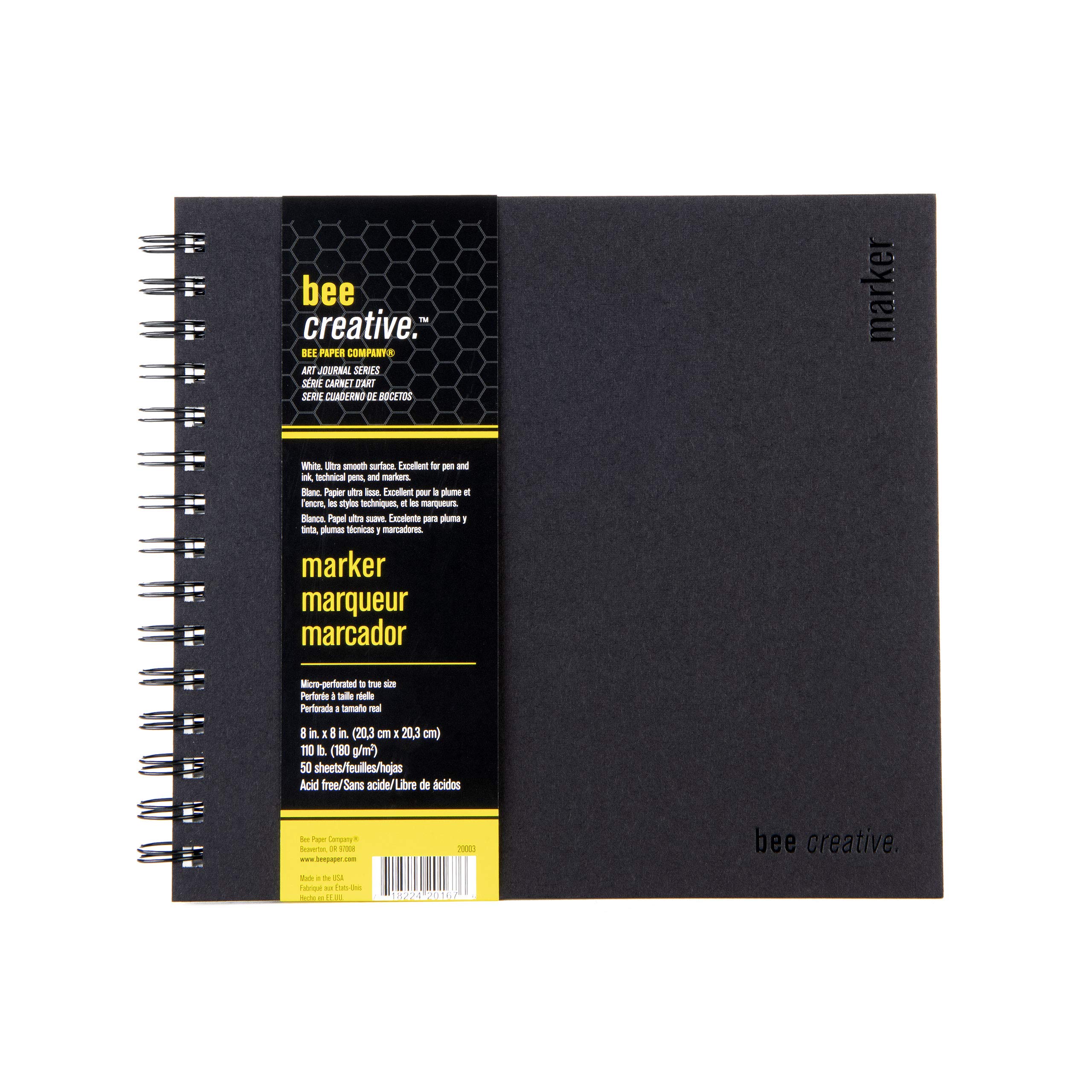 Bee Paper - 8" x 8" Creative Marker Drawing Journal