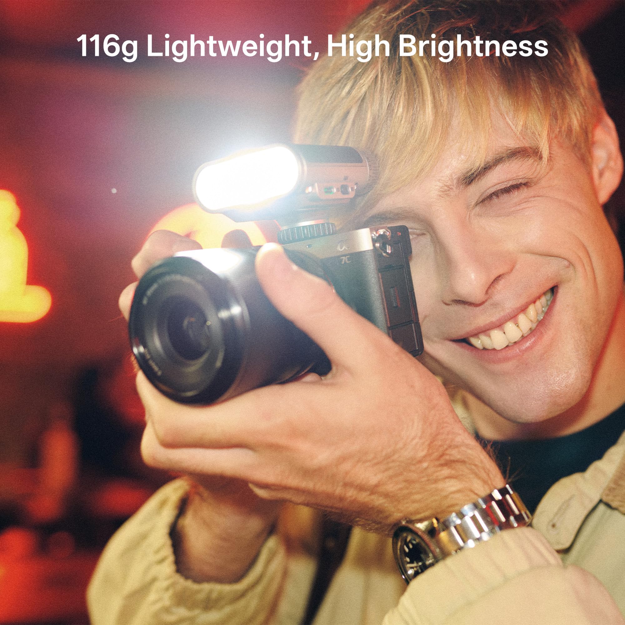 VILTROX Retro Kamerablitz für Kamera, Mini Kamerablitz Blitz GN12, 800mAh Akku, 24W/s Vollleistung, 0,1-1,5s Ladezeit, S1/S2 optische Steuerung für Sony Fujifilm Canon Nikon Olympus (Z1) 7