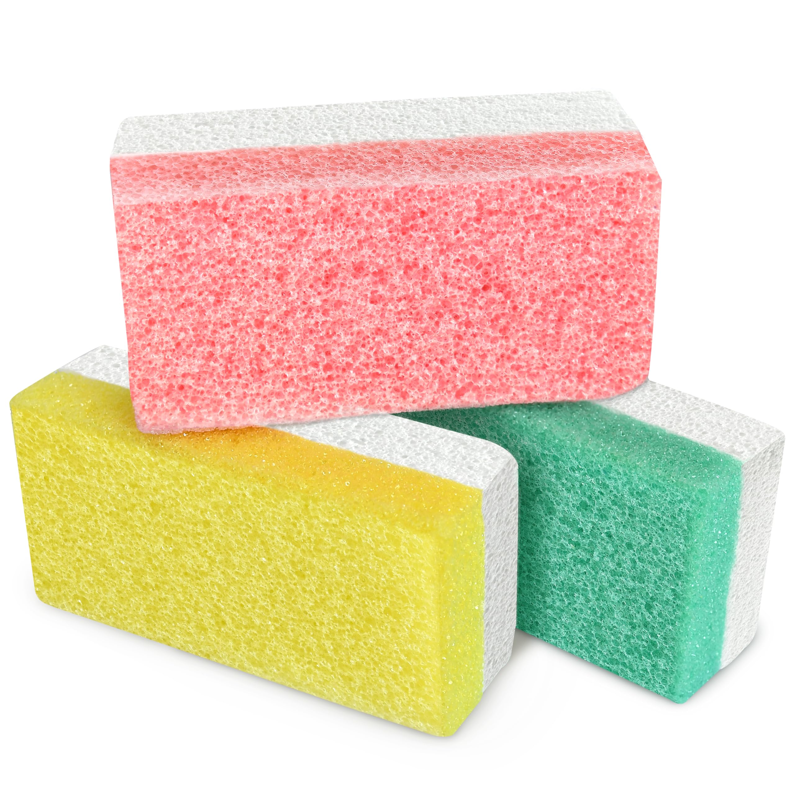 Foot Pumice Stone for Feet Hard Skin Callus Remover Scrubber Exfoliator Pedicure Tools for Dead Skin Removal 3 Count