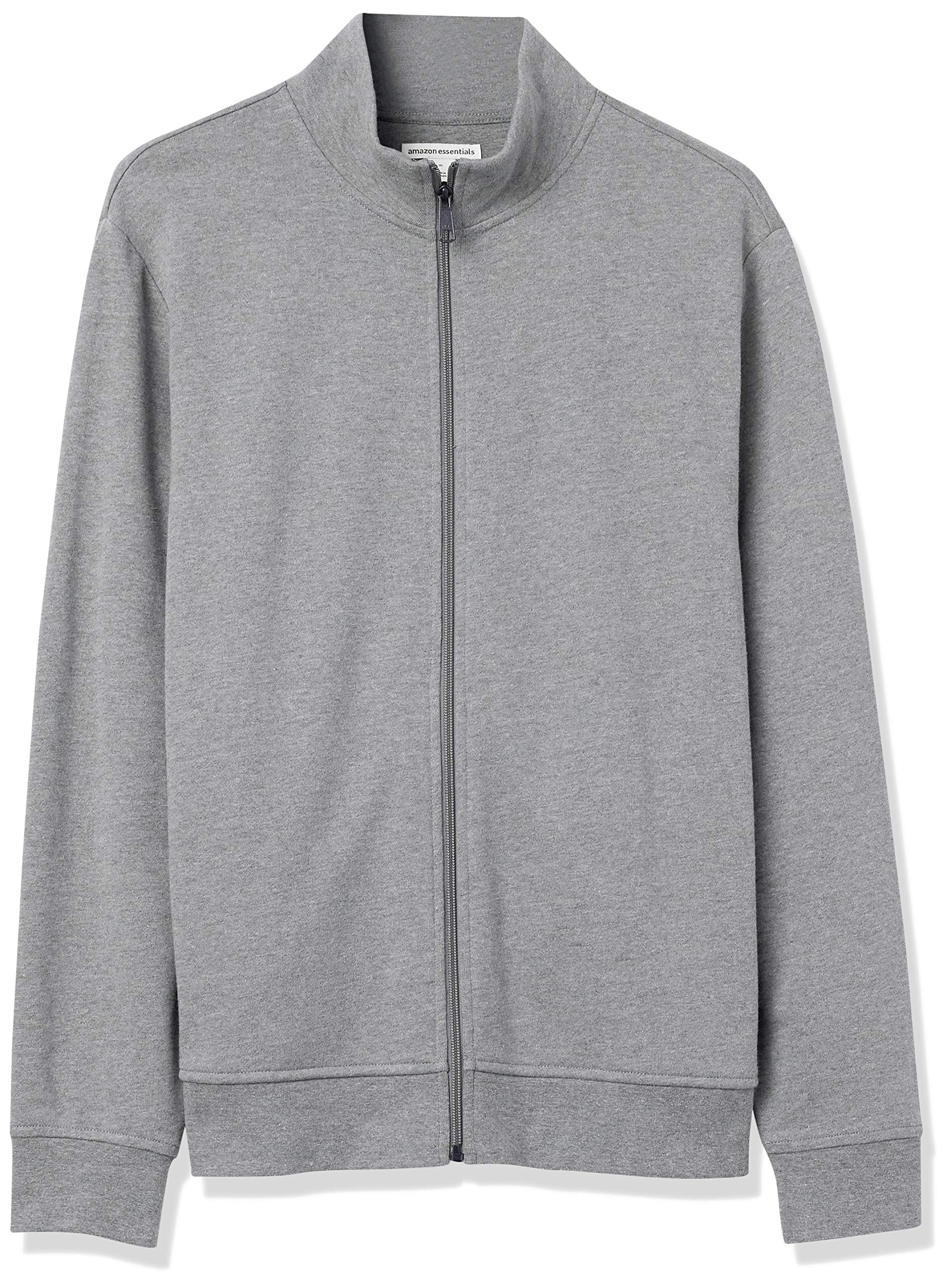 Amazon Essentials Men's Zip Up Sweatshirt, Lightweight French Terry, Mock Neck