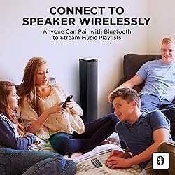 GOgroove Bluetooth Tower Speaker with Subwoofer