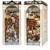 Rolife DIY Book Nook Kit for Adults European Arcade Street Scene, Miniature House Kits 3D Wooden Puzzle Booknook with LED Lighting, Home Decor Craft Creative Gift for Mom Dad Teens