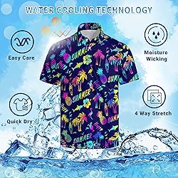Xdceu Hawaiian Golf Shirts for Men Hawaiian