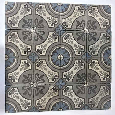 Amazon Com Keren Stone French Vintage Blue Flower Tiles