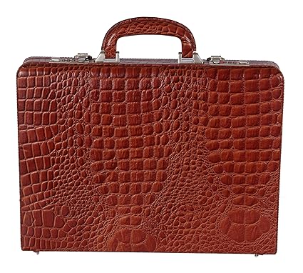 C Comfort Briefcase Leather 11 Liters Tan Briefcase (EL525_TN)