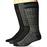 Chaps mens Super Soft Casual Colorblock Stripe Crew Socks - 3 Pair Pack - Flat Knit Cushion