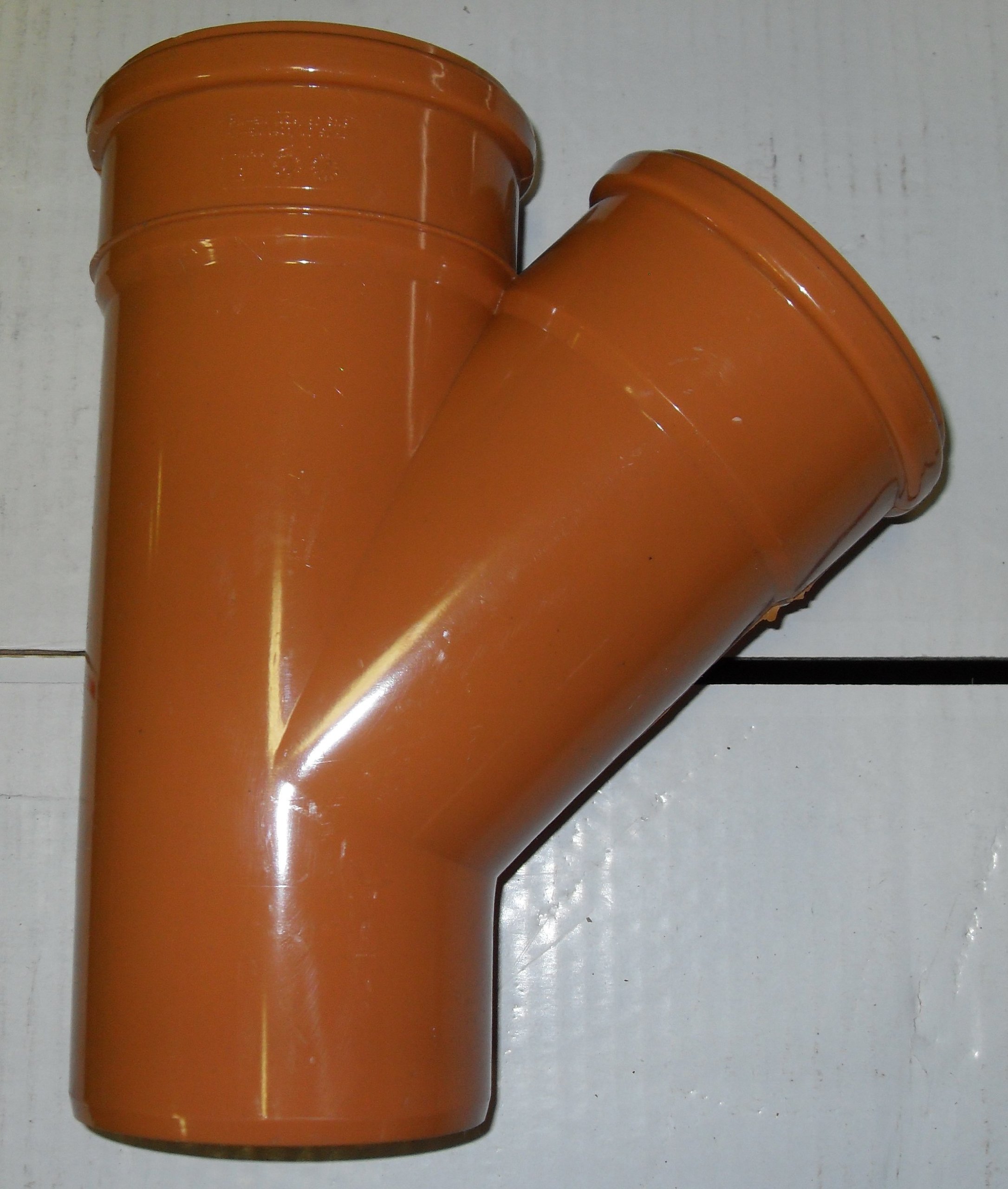 Soil Pipe Branch 110 mm with a 45 Degree 110 mm Inlet - Underground - Brown - Push Fit