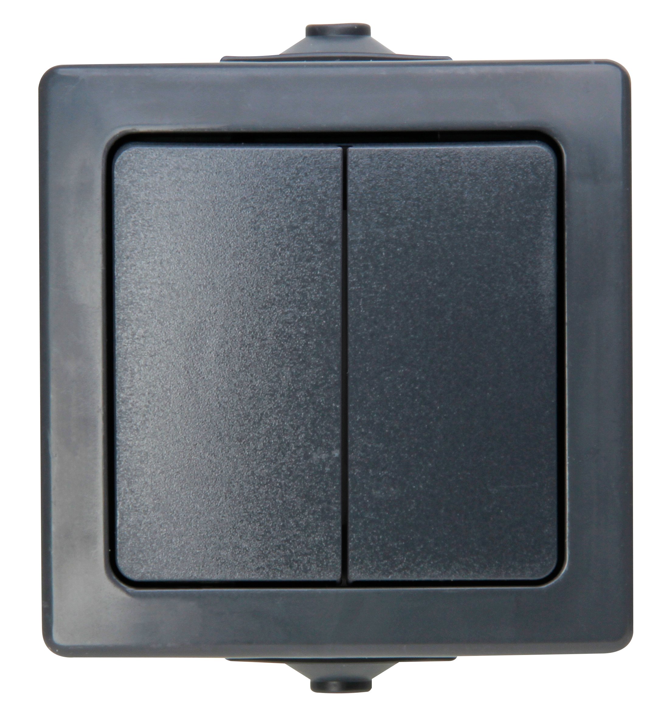 Kopp Nautic 565515009 Series Switch, Surface-Mounted, for Wet Rooms, 250 V (10 A), IP44, Anthracite