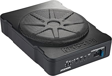 Amazon 日本正規品 Kicker キッカー Hideaway Hs10 定格180wアンプ搭載 25cm薄型パワードサブウーファー アンプ内蔵ウーハー ウーファー 車 バイク