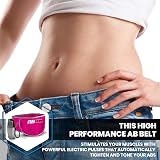 ABFLEX Ab Toning Belt Ab Stimulator Pink 99 Levels 10 Workouts Remote view 3