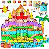 VigorFun Magnetic Tiles Building Toys Set for Kids Ages 3-5 4-8, STEM Construction Kit with 8 Magnetic Blocks, Educational Sensory Magnetic Toys Gifts for Toddler Boys Girls Learning Classroom