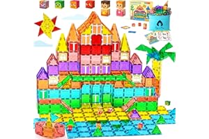 VigorFun Magnetic Tiles Building Toys Set for Kids Ages 3-5 4-8, STEM Construction Kit with 8 Magnetic Blocks, Educational Sensory Magnetic Toys Gifts for Toddler Boys Girls Learning Classroom