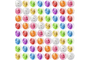 FLAHARD 56 Pcs Colorful Light up Yo Yo Ball Bulk LED Responsive Ball Auto Return Bearing Balls for Kids Beginner Birthday Classroom Bag Fillers Prizes Gifts, 8 Colors